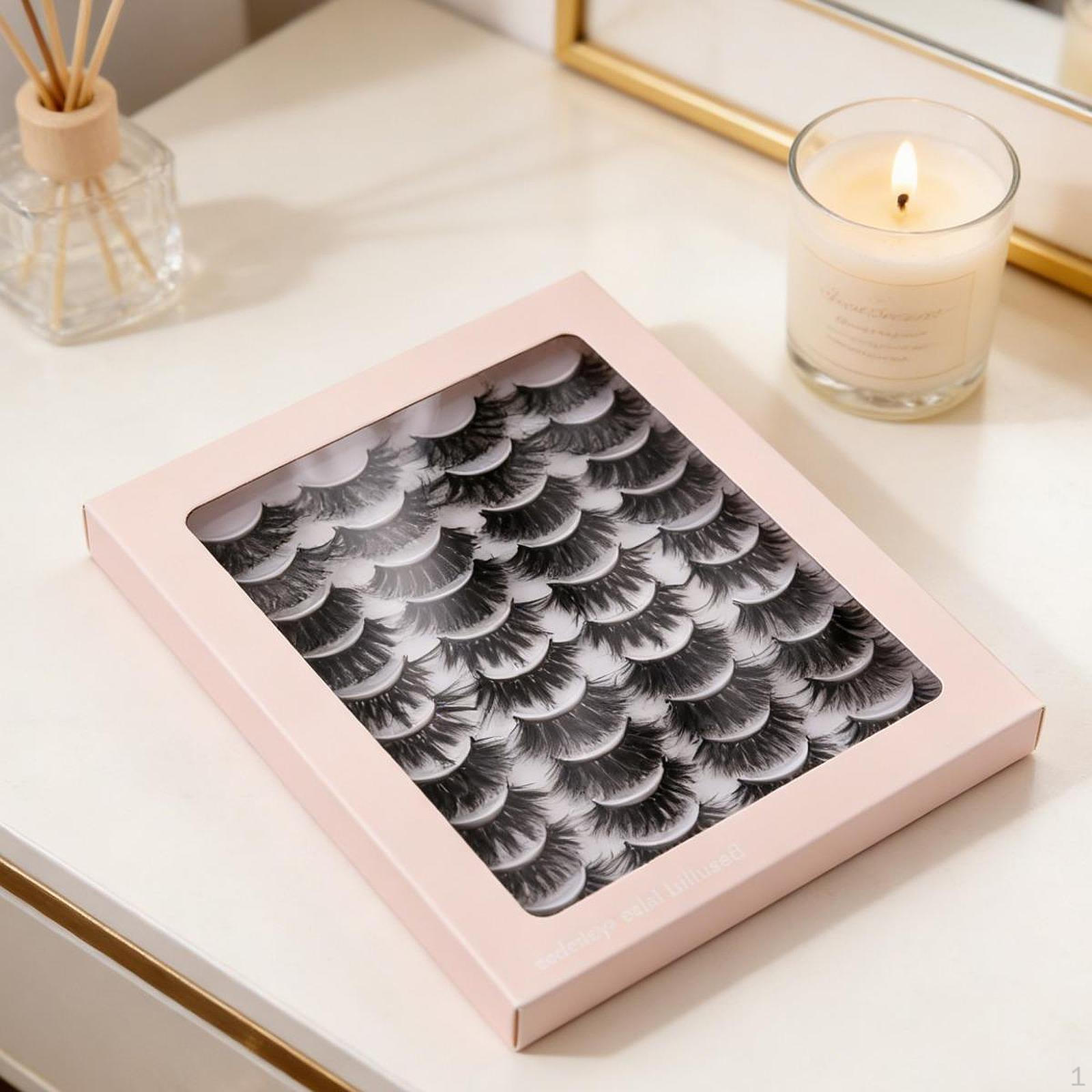 20 Pairs False Eyelashes European American Style Waterproof Soft Comfortable Mixed Volumizing