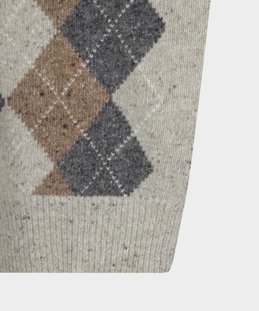 BROOKS BROTHERS Wool Argyle Pattern V-Neck Sweater (Beige) (Bbwnmff401)