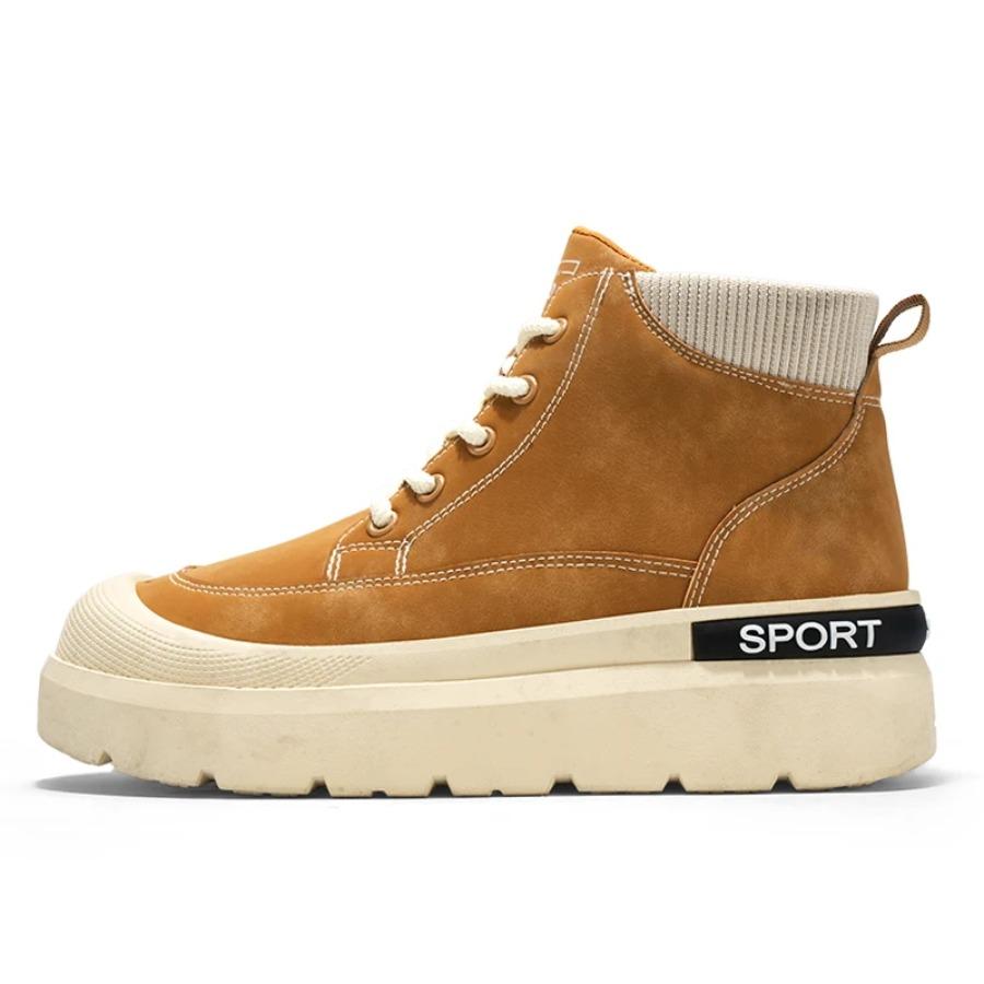 

2025 New High-efficiency Workwear Outdoor Mid-top Lace-up Color-mixed Material Wear-resistant and Fashionable Boots boots men 44 чорний