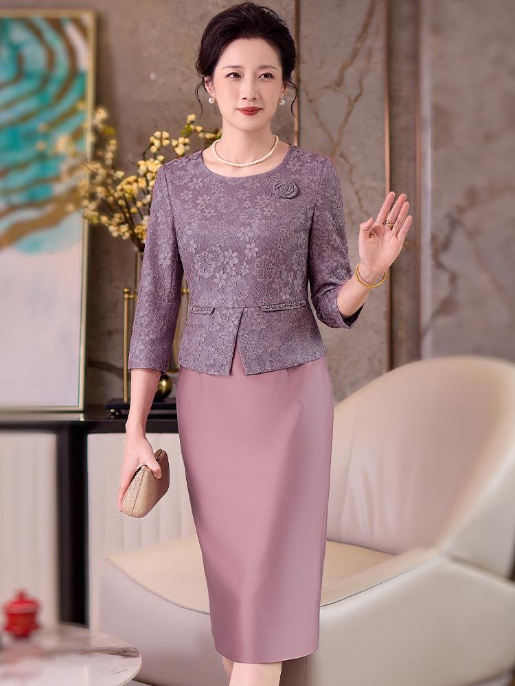 Elegant 2025 Purple Mother-of-the-Bride Dress for Daily Wear