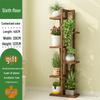 Solid Wood Plant Stand: Floor-Standing Flower Pot Holder for Balcony, Living Room, or Outdoor Space