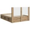 Bed Frame with Storage Space and Headboard Artisan Oak