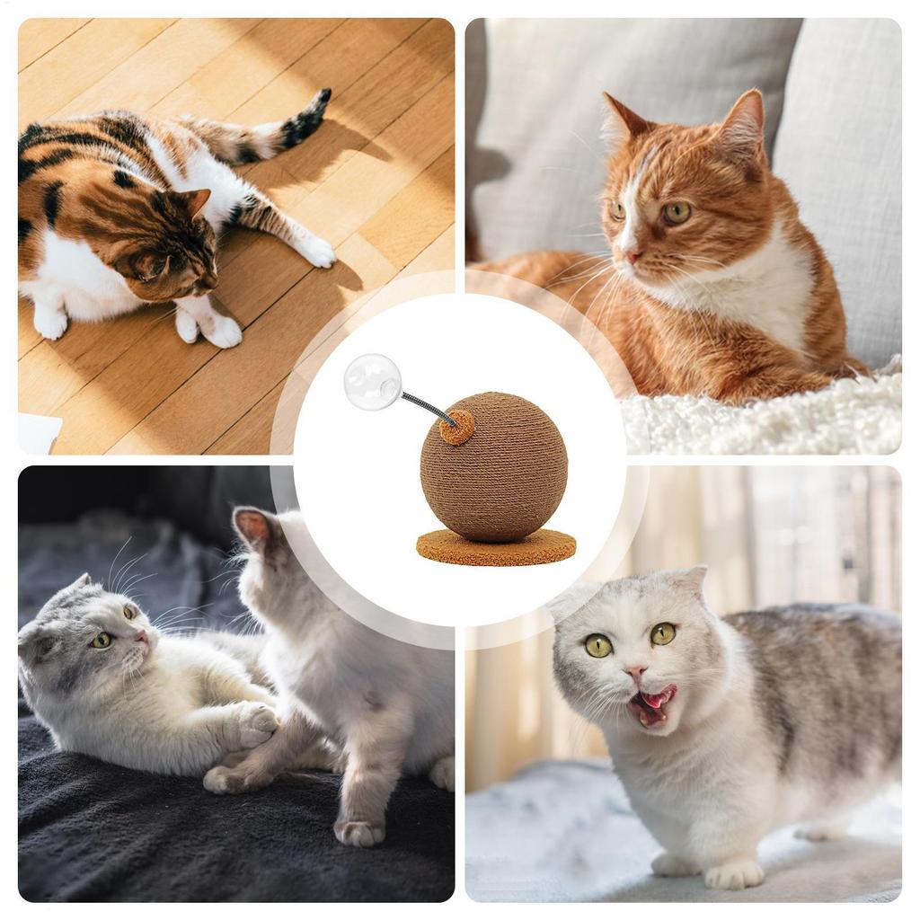 Cat Scratching Post Kitten Boredom Relief Toy Creative Cat Scratching Ball Integrated Climbing Frame For Bedroom Indoors