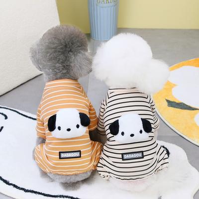 Haustier Gestreifte Vierbeinige Hosen Kleidung Herbst Winter Welpenkleidung Haustierbedarf Katzenkleidung Welpentaschen Hauskleidung Hundepyjama