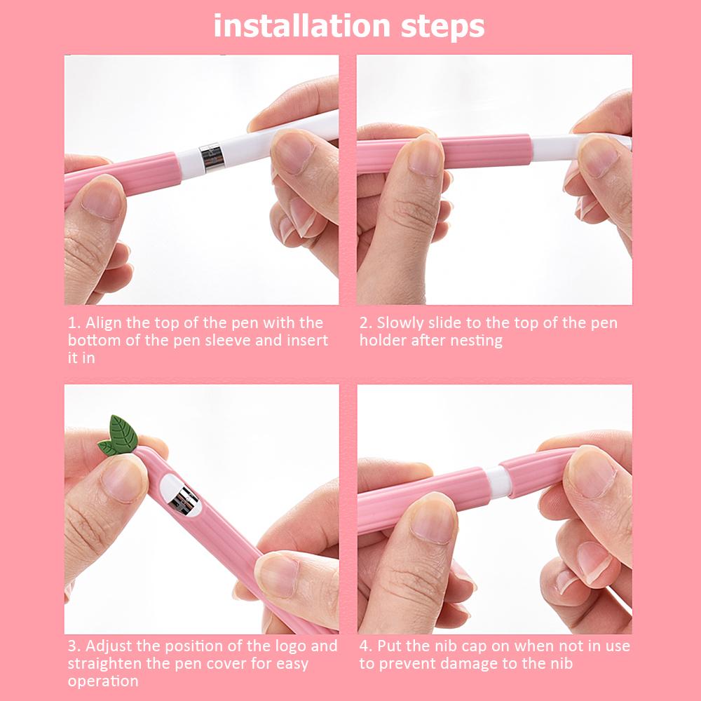 Cute Carrot Silicone Pencil Case For Apple Pencil 1st 2nd Generation Case Compatible Tablet Touch Pen Stylus For iPad Pencil 2 1