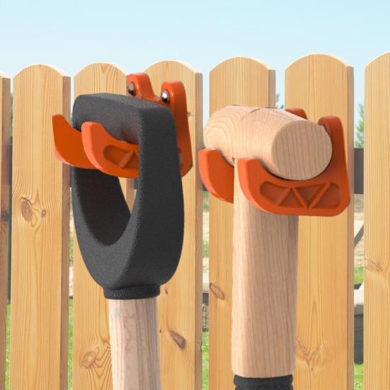 Garden Tool Holder Wall Mount Gardening Tool Hanger Space-Saving Shovel Rake Organizer for Garden Yard Shed Garage Tools Storage