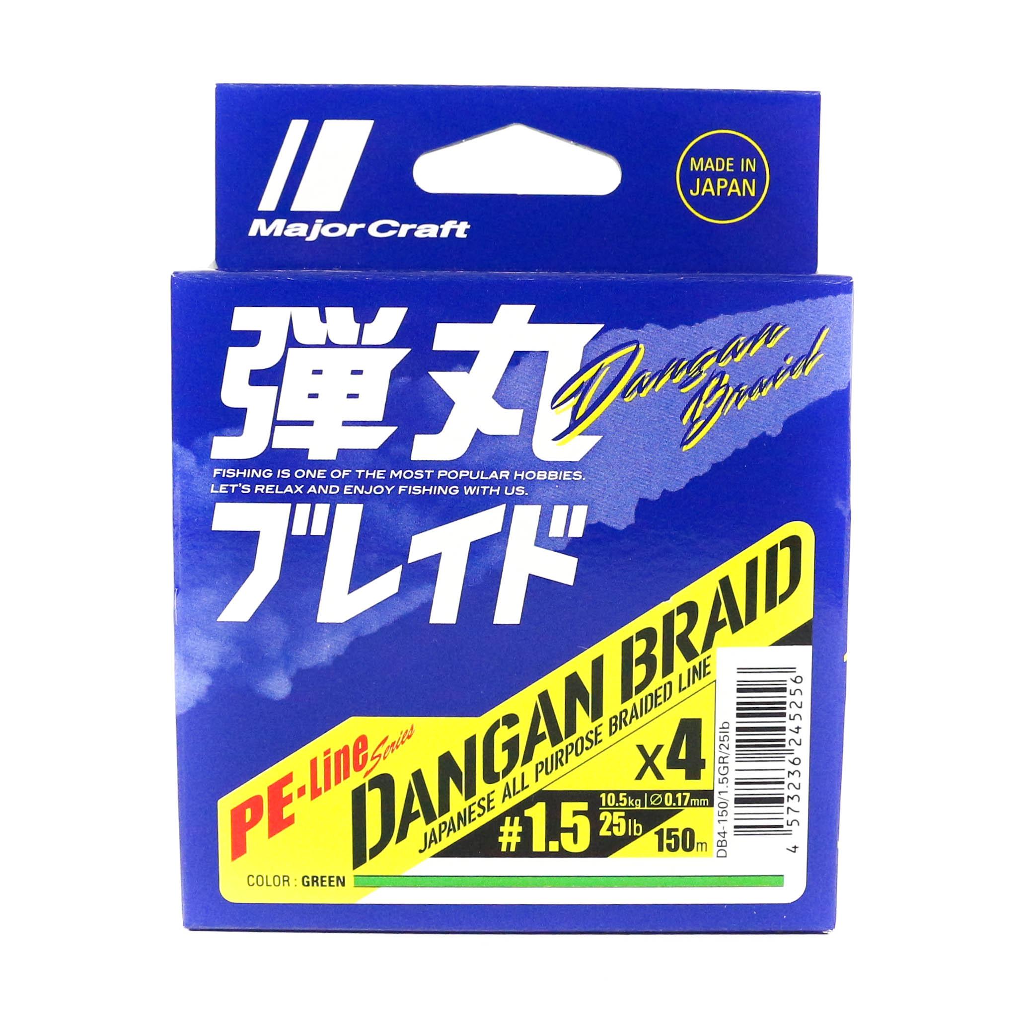 

Основная ремесла Dangan плетеная леска x4 150 м PE 1,5 зеленый DB4-150 / 1,5 г / 25 фунтов (5256)