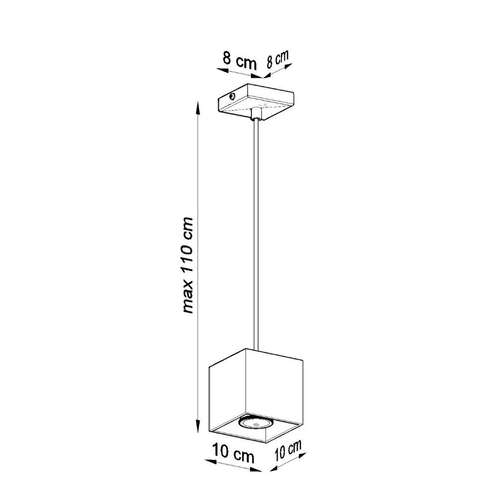 Lampa Wisząca Quad 1 Gu10 Szary Alu Sollux Sl.0061