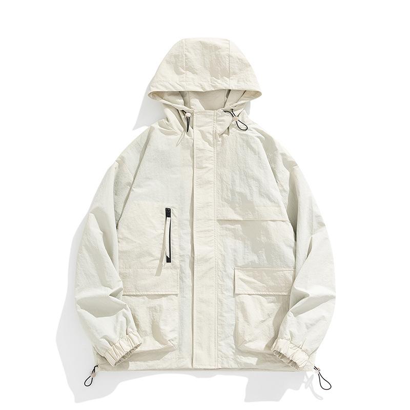 Splicing and Contrasting Outdoor Jacket, Men's Mountain Style Jacket