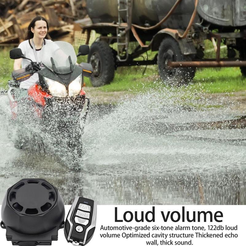 Alarmă pentru bicicletă pentru motociclete 122 dB Sistem de alarmă de securitate antifurt fără fir cu detecție a vibrațiilor puternice cu instrument de control de la distanță