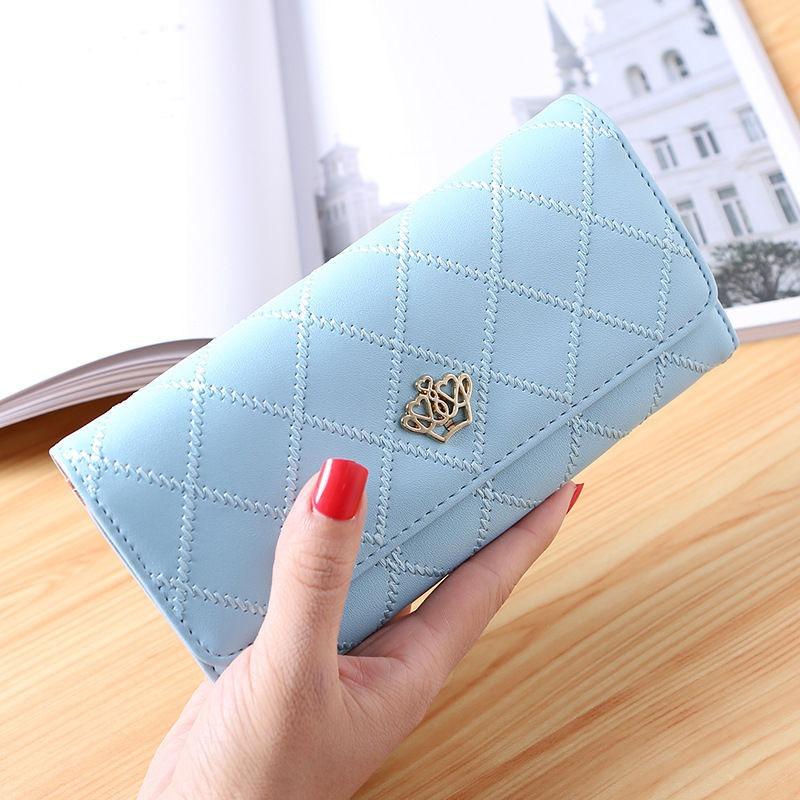2025 Women's Wallet Long Handbag Multi Card Pocket Leather Wallet