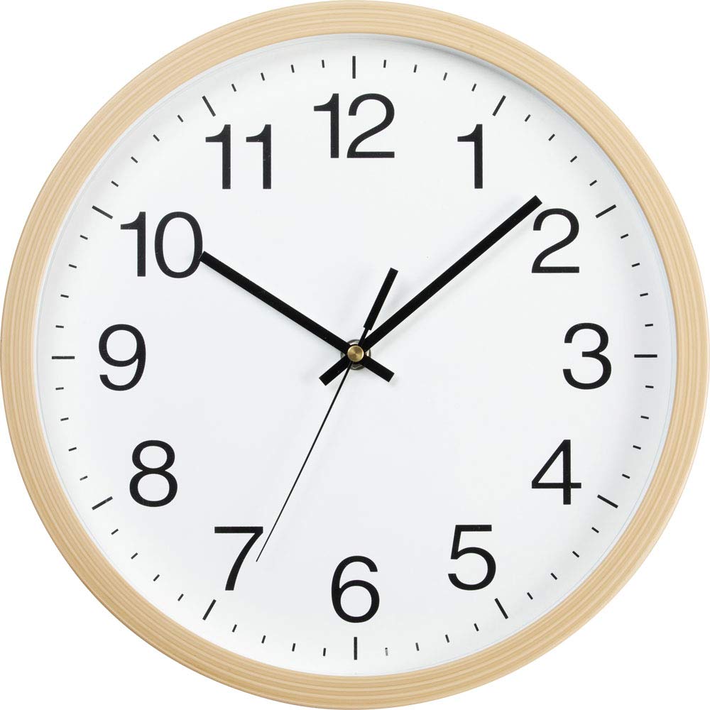 

Настенные часы Iris Plaza с плавным движением секундной стрелки, легкие, тонкие, работают от 1 батарейки АА, натуральные, для простого использования, 1 год