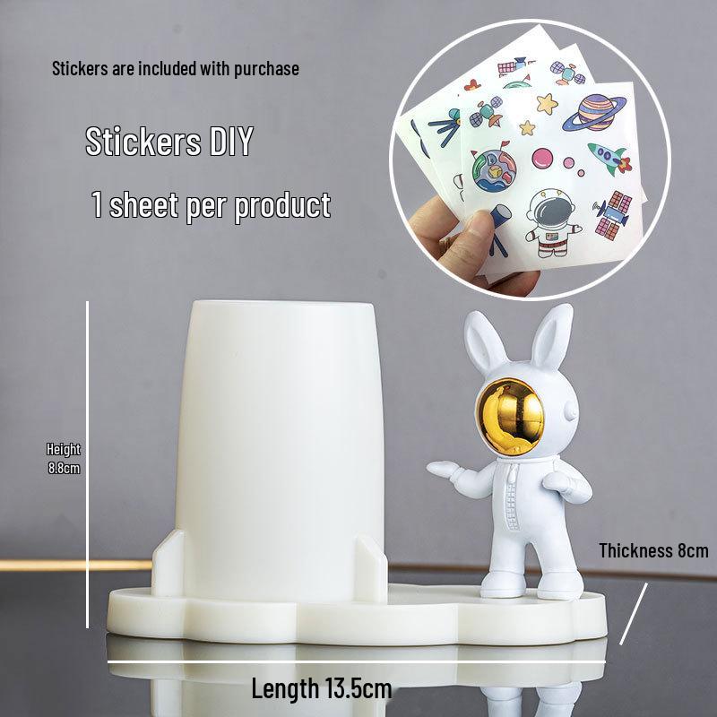 

Creative Cartoon Astronaut Pen Holder for Desk or Children s Room