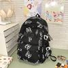 Fashionable Butterfly Printed Backpack Large Capacity Nylon Backpack Student Backpack with Multiple Pockets Suitable for Daily and Student Use