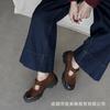 Fashion splicing T-band Velcro sports single shoes women's 2025 autumn muffin platform casual Mary Jane single shoes