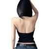 2026 Black Halter Vest: Sexy Low Back, Ribbon Waist, Slimming Design For Women