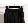 Dimanaf 2025 Plus Size Long Pants Women Elastic Loose High Waist Vintage Solid Cotton Loose Casual Female Basic Trousers Harem Pants Wide Leg Pants