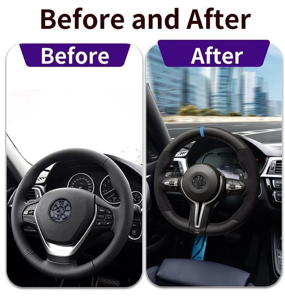 Steering Wheel For BMW Series F20 F22 F23 F30 F31 F32 F33 F36 M3 F87 M2 F80 M3 F82 F83 Upgrade Steering Wheel With Half Alcantara Leather