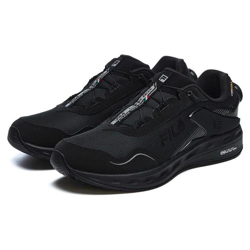 Fila Lynx Boa Fabric Synthetic Leather Comfortable Versatile Fashion Low-Top Casual Shoes Men Sneaker Black A12M241223FSL