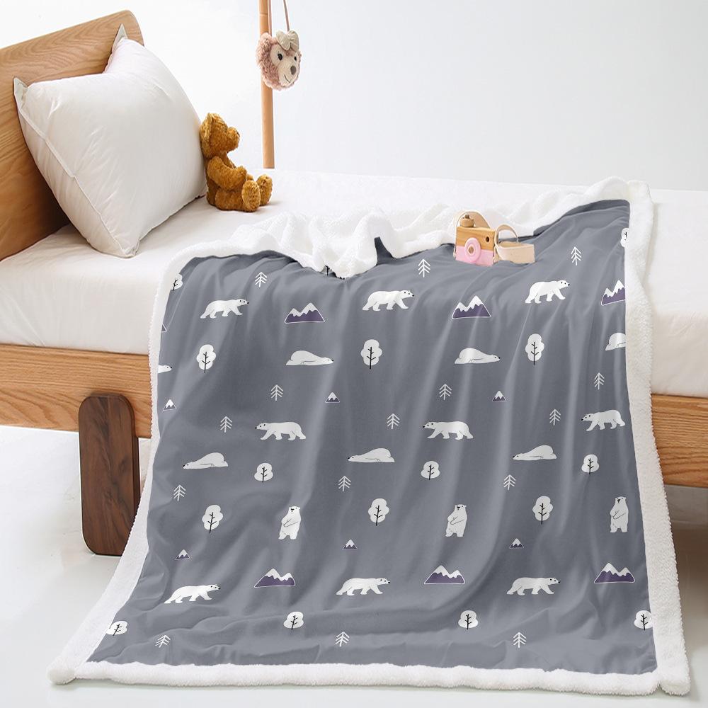 Cartoon Butterfly Blanket 2D Digital Printing Thickened Blanket Lamb Fleece Crystal Fleece Blanket