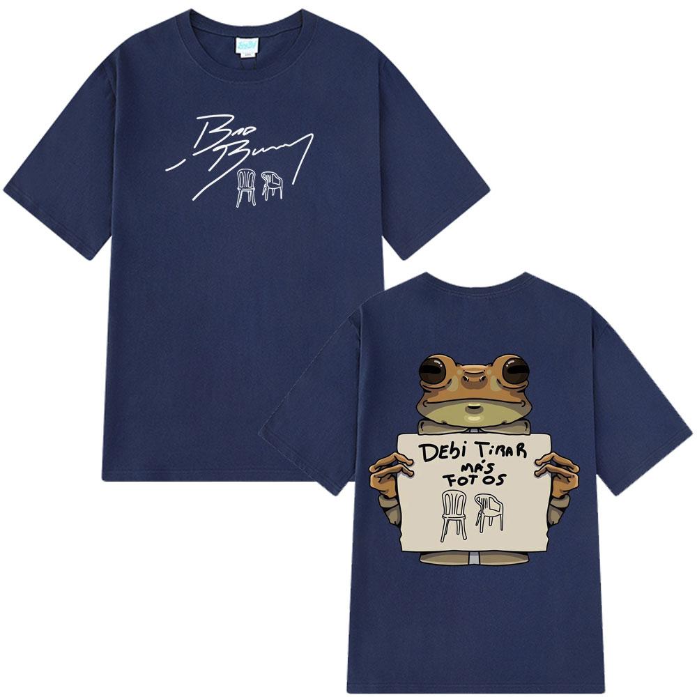 Singer Bad Bunny DTMF Album Graphic 100Cotton Shirt Men Retro Fashion 2026 New Summer Hip Hop Unisex Short Sleeve Loose Tshirt