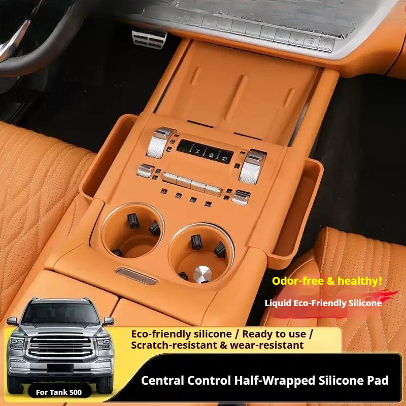 For GWM Tank 500 Hi4-T Hi4-Z 2026 Car Half Pack Silicone Pad for Central Control Water Cup Gear Shift Panel Car Accessories
