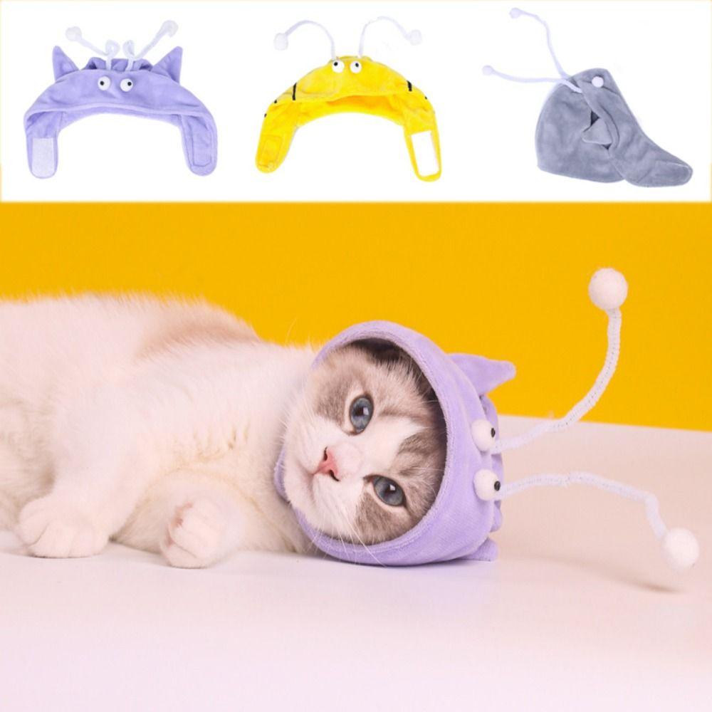 

Flexible Bee Cat Headgear Animal Shape Pet Cross Dressing Hat Cat Hat Toys Relieve Boredom