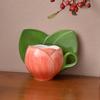 300ML European Ceramic Flower Coffee Cup Saucer Creative Tulip Mug Exquisite Afternoon Tea Flower Tea Cup Home Breakfast Mug New