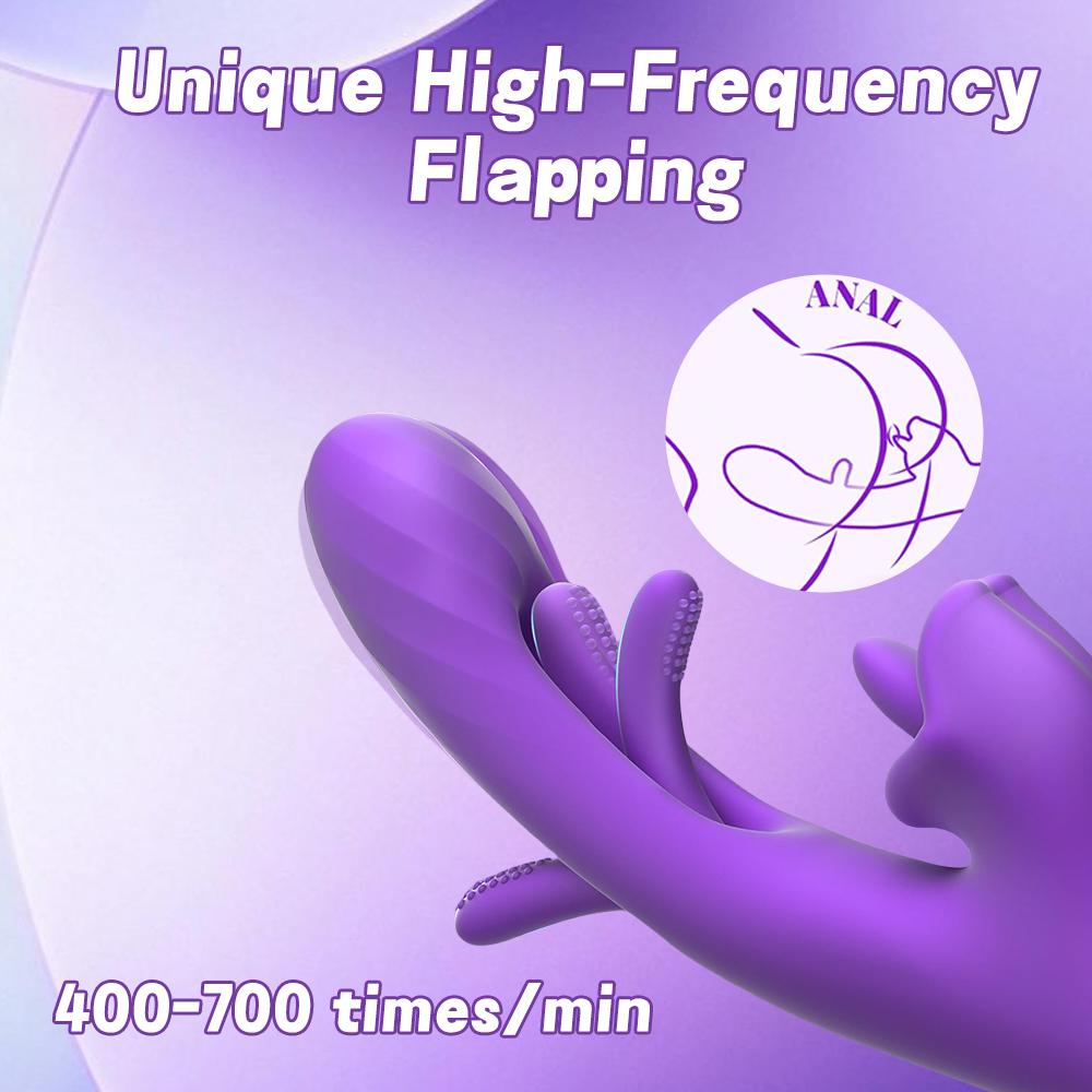 Vibrators Sex Toys for Women, Tongue Dildo Vibrator with 7 Licking & Flapping Modes,Rose Sex Toy G Spot Vibrator Clit Stimulator