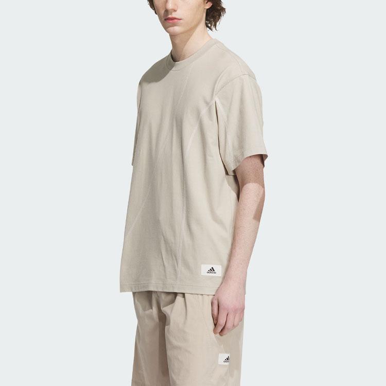 Adidas Sportswear Lounge Graphic Tee Unisex Tops Beige IP4978