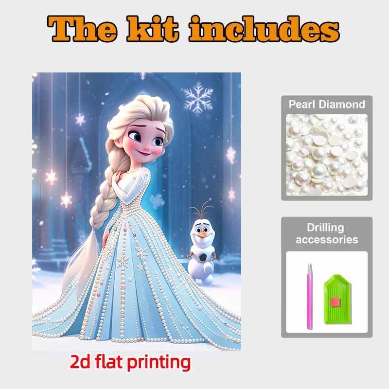 Disney Pearl Painting Elsa DIY Pearl Painting Gem Art Pearl Dot Painting Picture Crafts Adult Beginner Gifts Home Decor