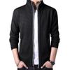 Herren Dickes Fleecegefüttertes Strickjacken-Sweatshirt mit Reißverschluss
