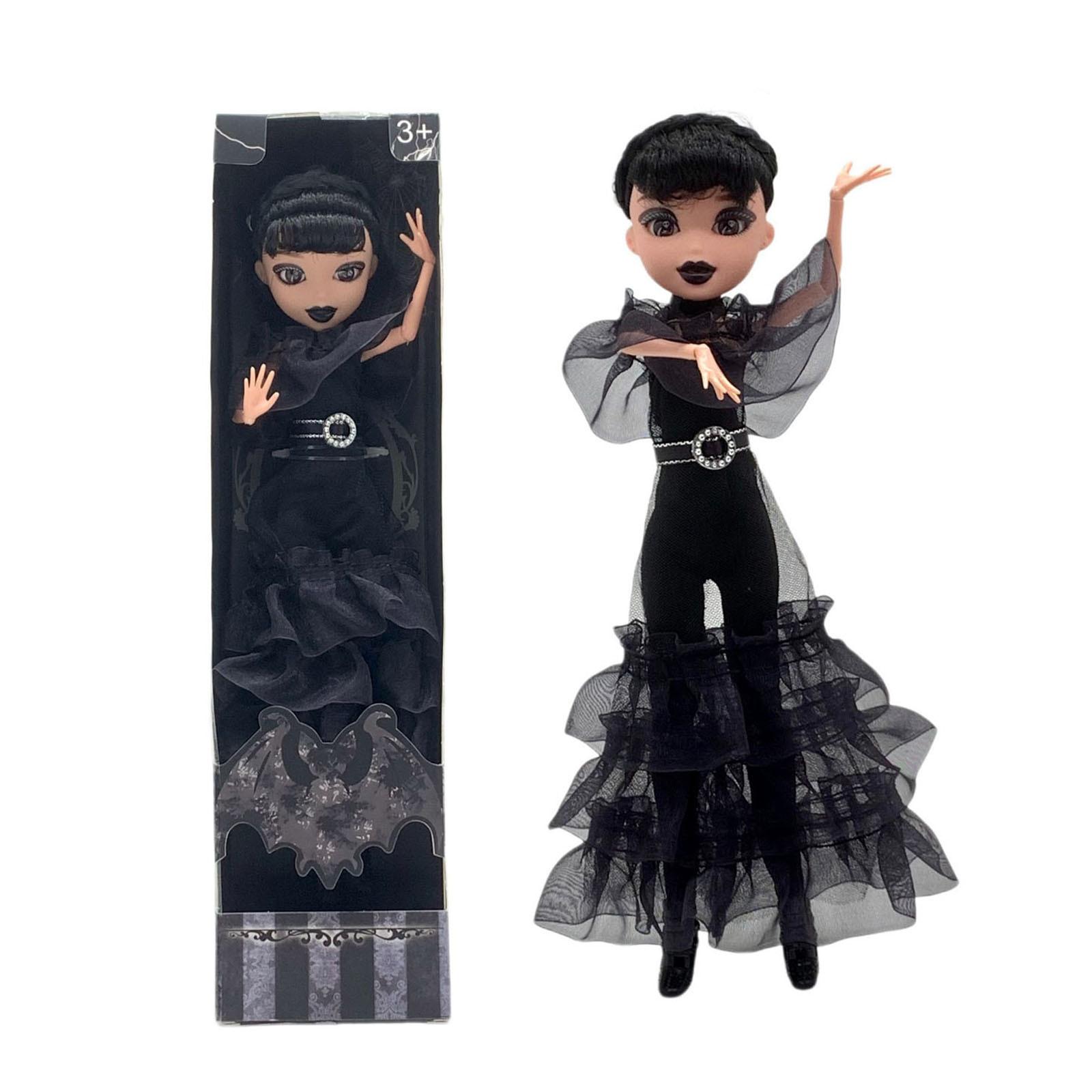 

11,5-дюймовая кукла с подарочной коробкой, черное платье, каблуки и волосы, идеальная игрушка в подарок для девочек и фанатов One Size