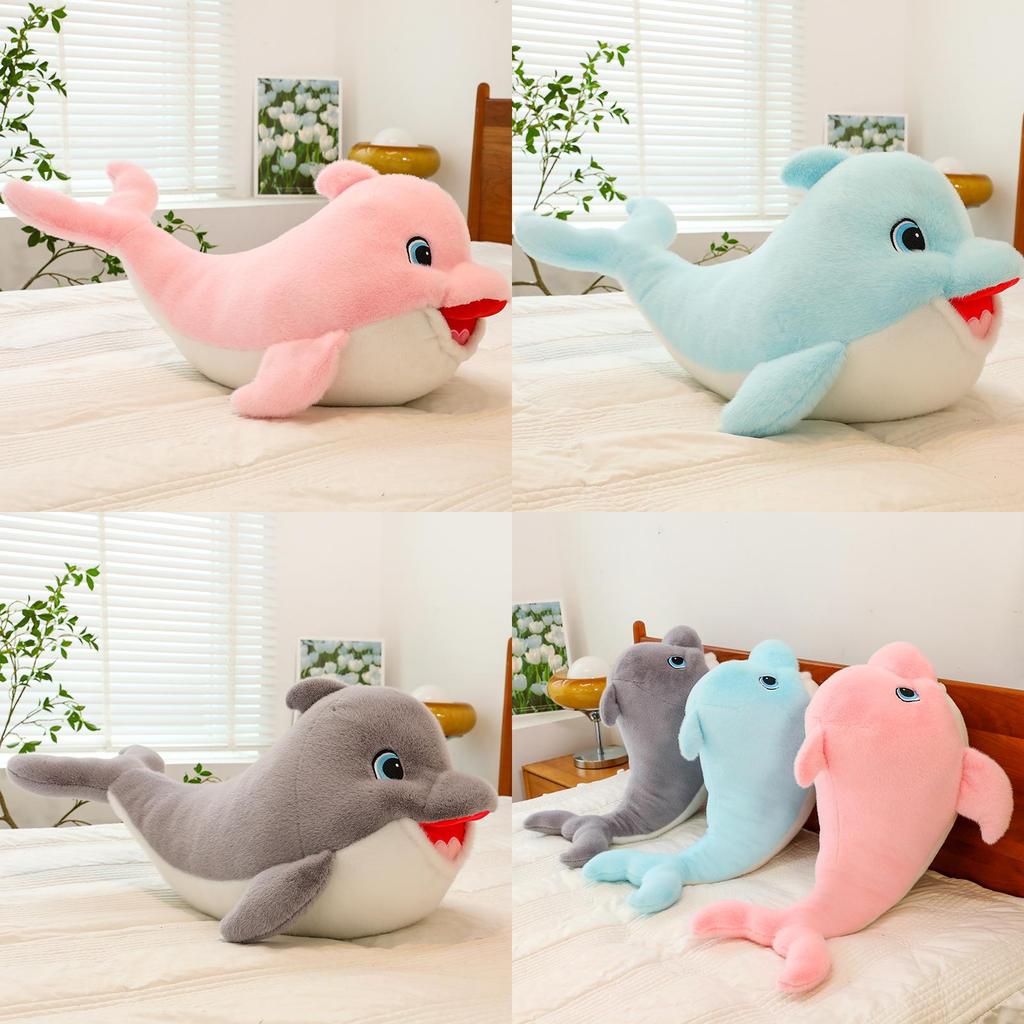 Kreatives Süßes Glückliches Delfin Plüschtier Mit PP-Baumwollfüllung Für Kinder Und Erwachsene