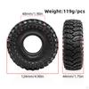 4 Pieces 1.9" RC Crawler Tires Wheel Tyre Od 4.9inch Repair Parts Rubber for TRX4 TRX6 1/10