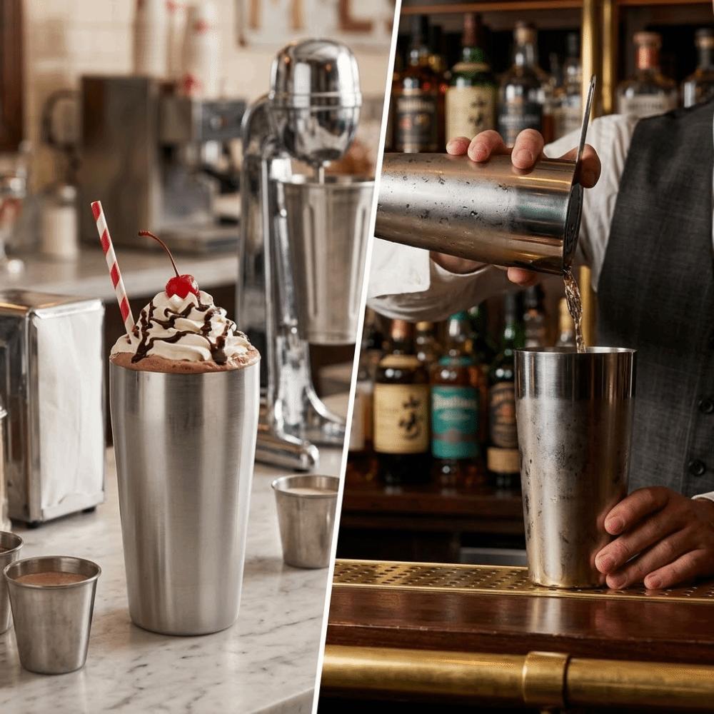 Durable Milkshake  Cup Portable Cocktail Shaker Quick Mixing Shaker Cup  Bar