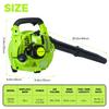 2-Stroke Handheld Leaf Blower Gas Powered Leaf Blower 26cc Handheld Gas Blower Powerful Clearing Blower for Lawn Care Snow Blowing(Green)