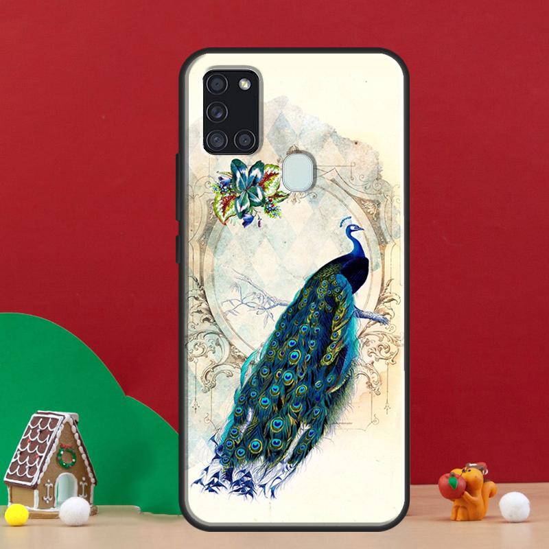Bird Peacock Feather Case For Samsung Galaxy A54 A34 A14 A52 A32 A12 A22 A51 A71 A50 A13 A33 A53 A52S Phone Cover