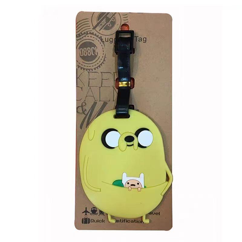 Etichetă moale din cauciuc pentru bagaje, cu desene animate: Bichon Maltez, Golden Retriever și Corgi