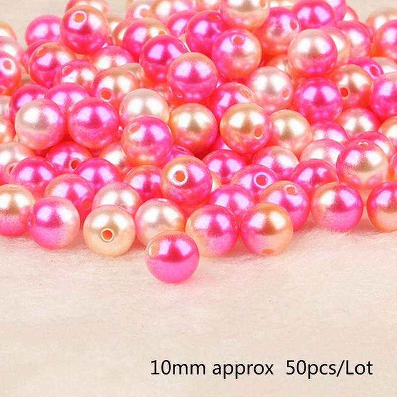 

АБС-акриловые искусственные бусины (4,6,8 и 10 мм) для изготовления ювелирных изделий своими руками 10mm 50pcs фуксия/жёлтый