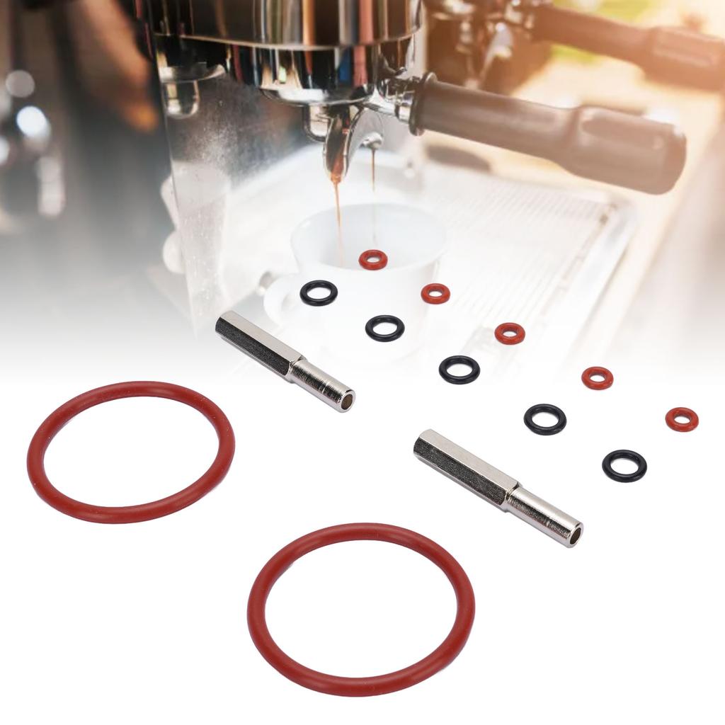 12PCS Silicone O Ring Seals Maintenance Set for Coffee Machine Silicone O Ring Repair Kit Coffee Maker Seal Gaskets with Tools