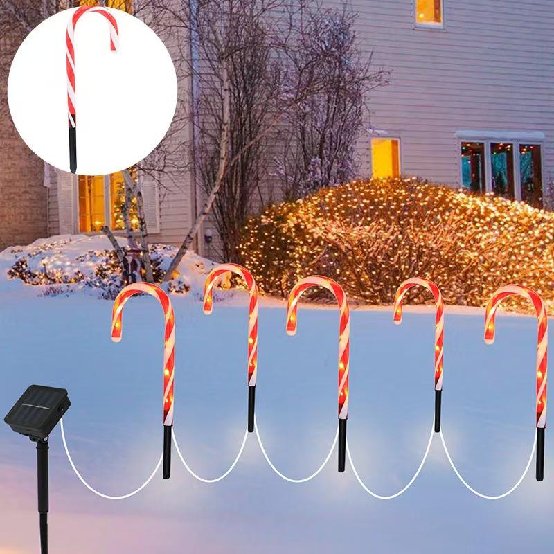 2025 Solar Weihnachts-Weihnachtsmann und Schneemann Leuchtende Lichterkette für Außendekoration