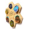 1Pc Wooden Hexagon Medals Storage Shelf Home Decorative Tool Racks Medal Album For Household Bedroom Decoration