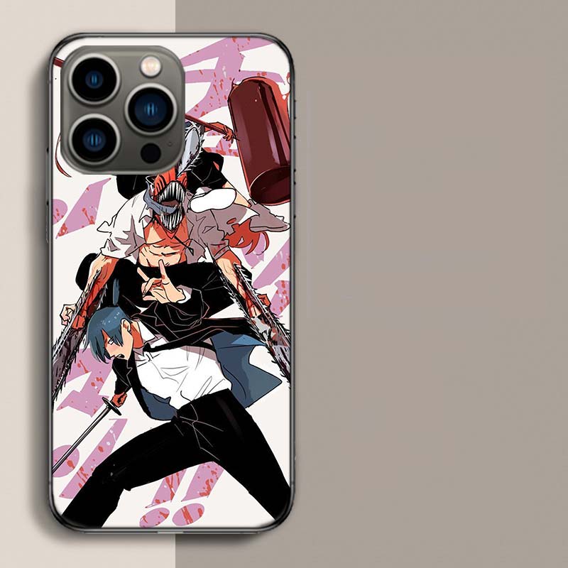 Anime Chainsaw Man Phone Case For Iphone 17 Air 15 Pro 14 Plus 16 Pro Max 12 13 Mini 11 16E X XS Cover Cute Fundas