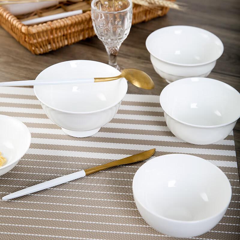 

CHAHUA 4.5-inch White Ceramic Deep Soup Bowl