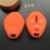 ZAD Silicone Rubber Car Key Cover Case for Mitsubishi Lancer Evolution Remote Key Chain Cover 3+1 4 Buttons Key