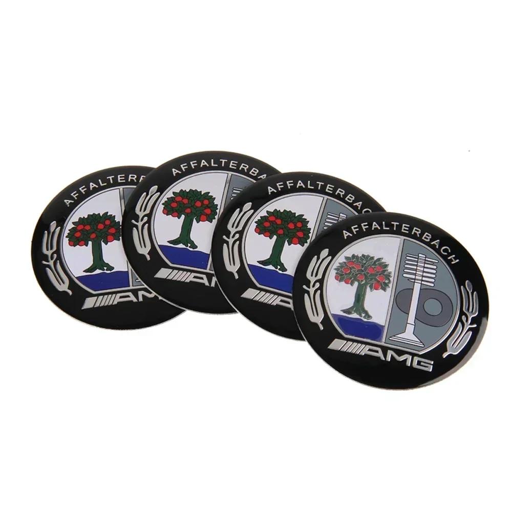 Car Sticker 75mm Car Wheel Hub Emblem Sticker for Mercedes Benz W203 W204 W205 W209 W210 W211 W212 W176 W166 W163 W221 Auto Rim