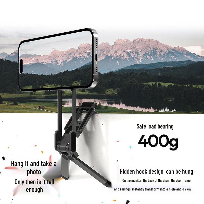Magnetic Carabiner Phone Holder: Multi-functional Tripod for Outdoor Selfies and Live Streaming