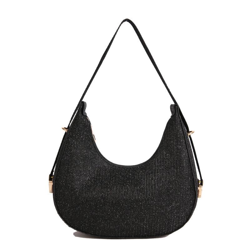 Textured New Product Temperament Simple New Summer Shiny New Foreign Style Underarm Shoulder Bag Trendy Dumpling Bag