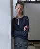 KIJUN Henley Neck Long Sleeve Tee_Navy